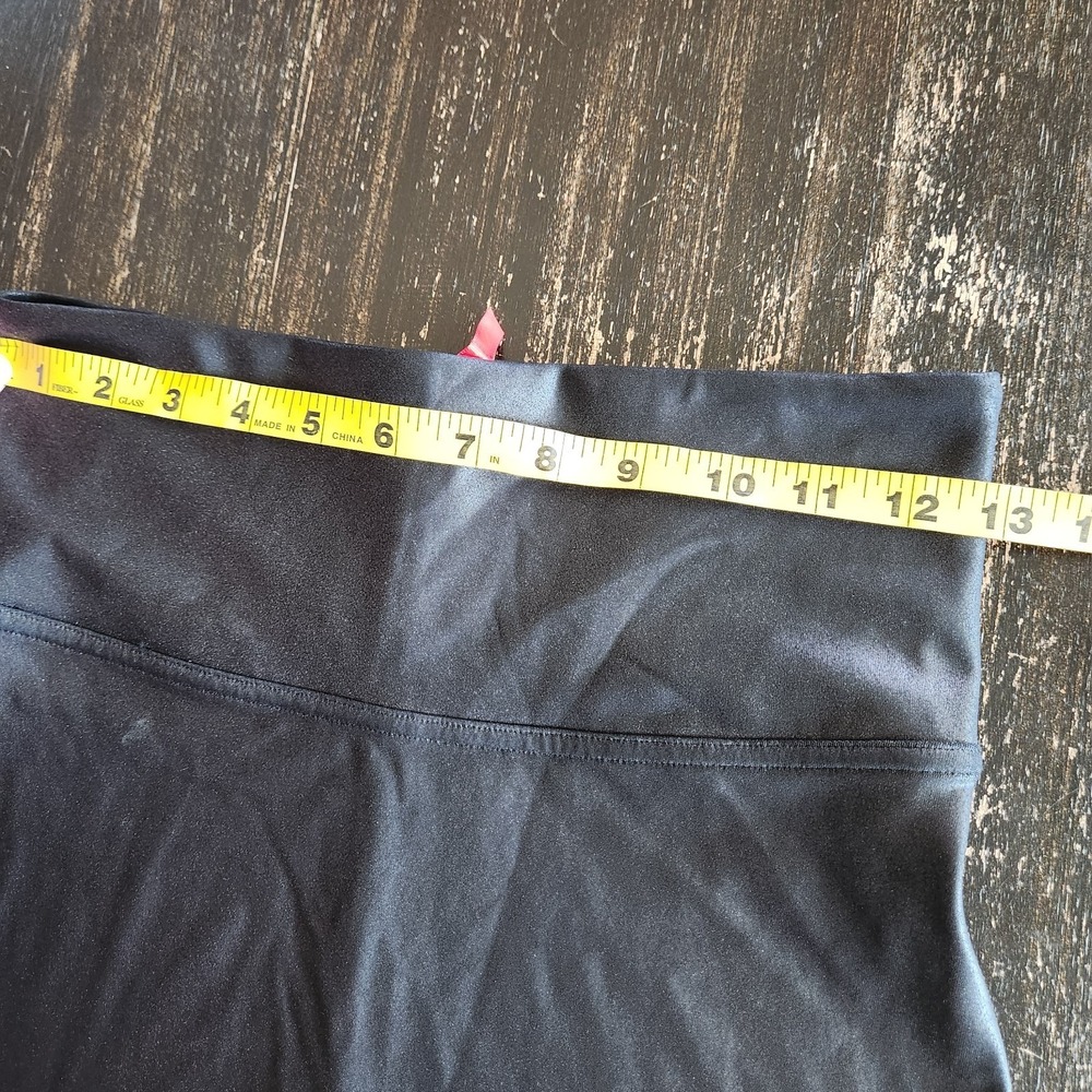 SPANX Faux Leather Black Pencil Skirt Knee Length Size M High Waisted - Picture 6 of 7